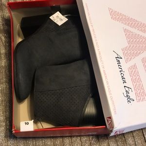 Dark Gray booties- never worn